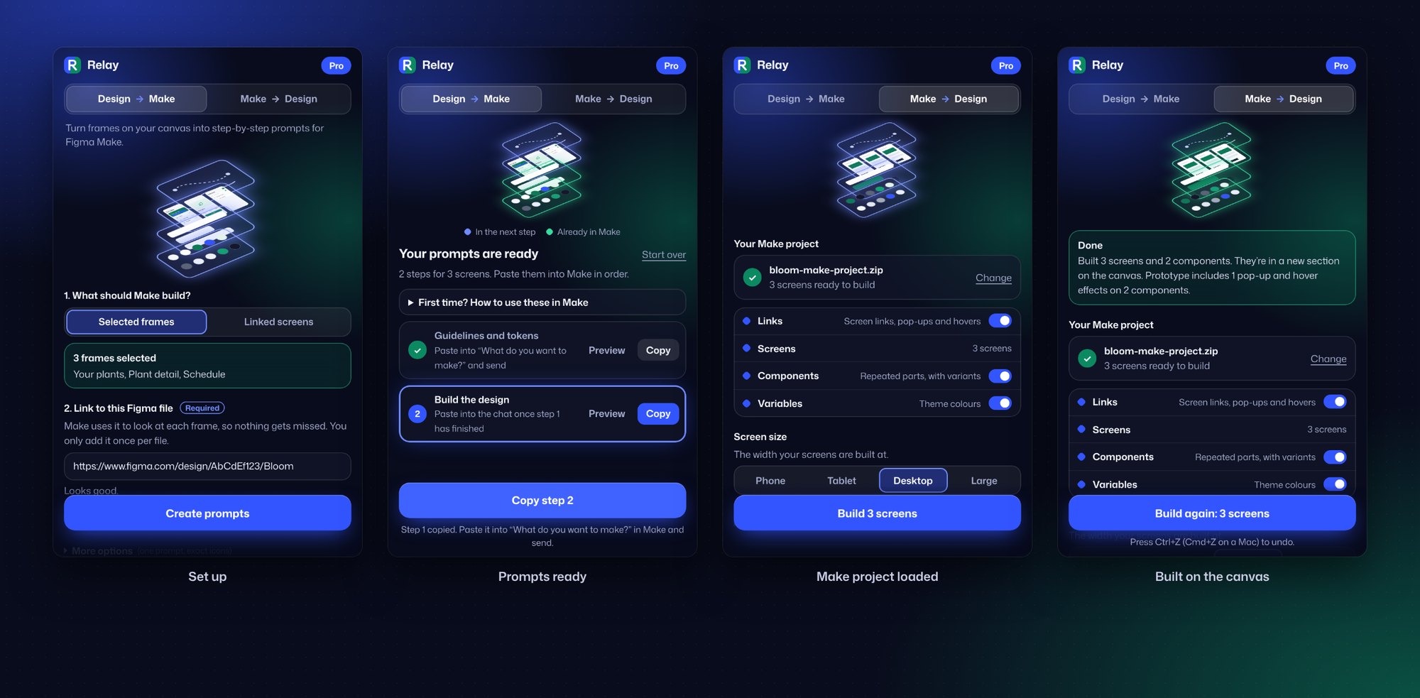 The final Relay plugin screens
