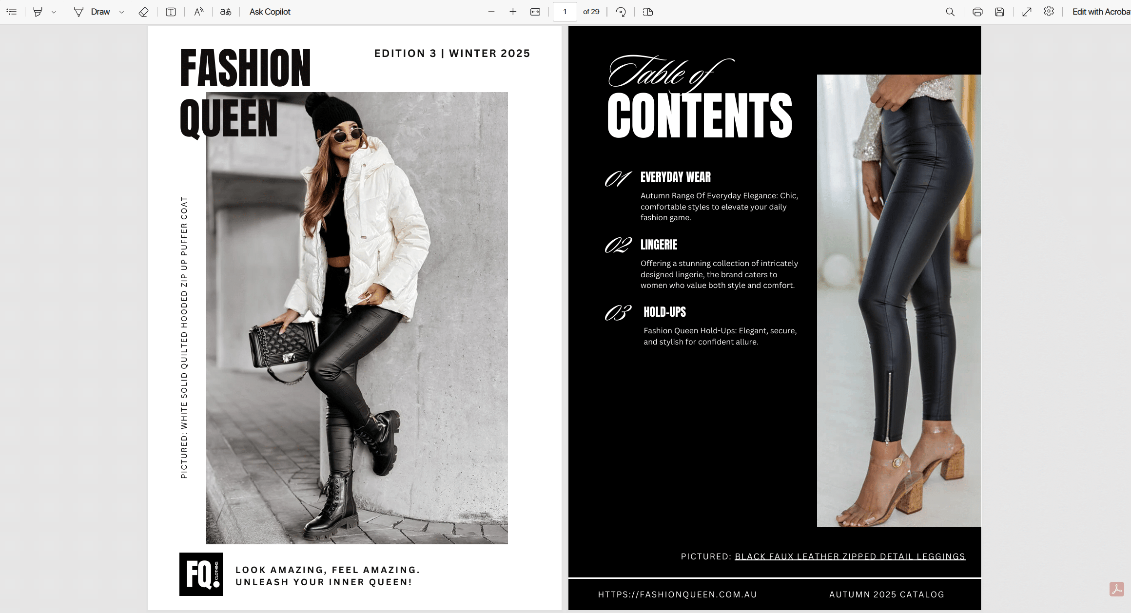 Fashion Queen product and category pages